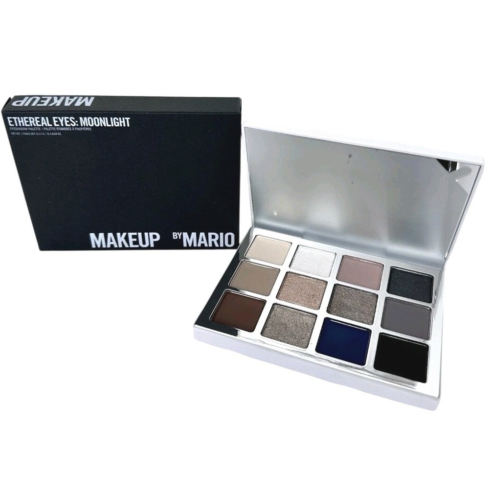 MAKEUP BY MARIO Ethereal Eyes Moonlight Eyeshadow Palette 12 Shades Cool Neutral